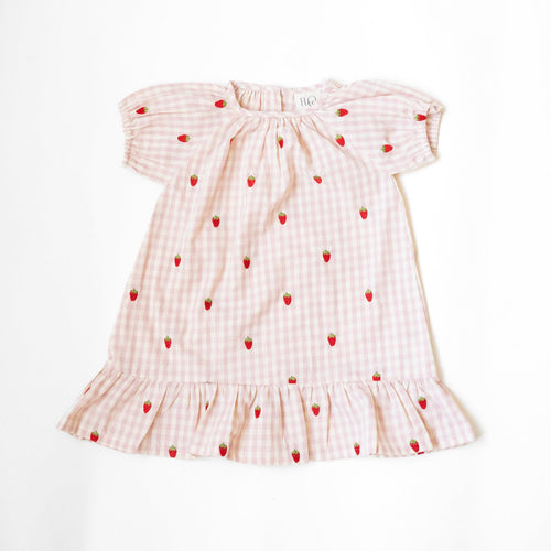 Dolly Dress - Pink Berry Gingham