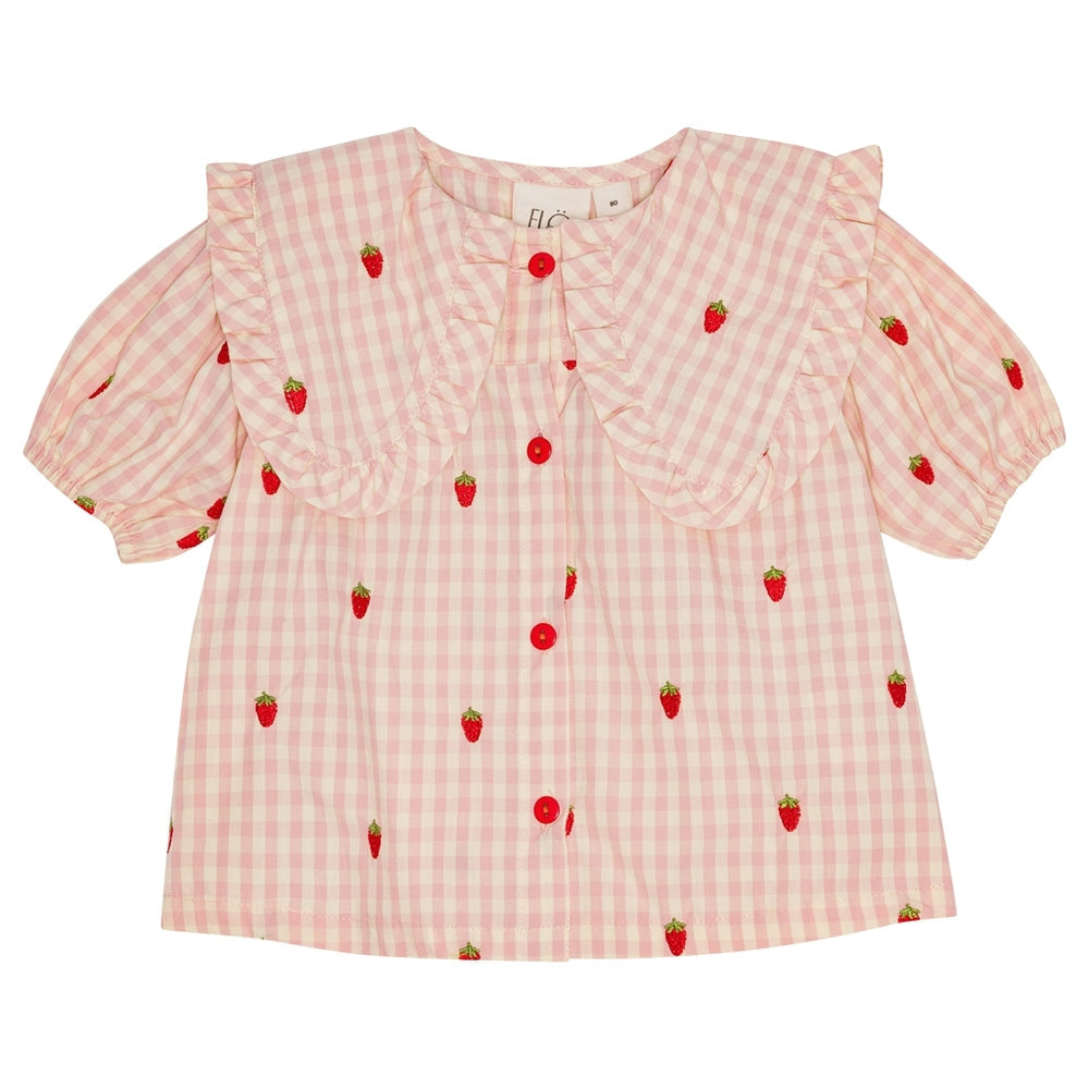 Dolly SS Blouse - Pink Berry Gingham