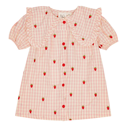 Dolly SS Dress - Pink Berry Gingham