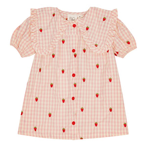 Dolly SS Dress - Pink Berry Gingham