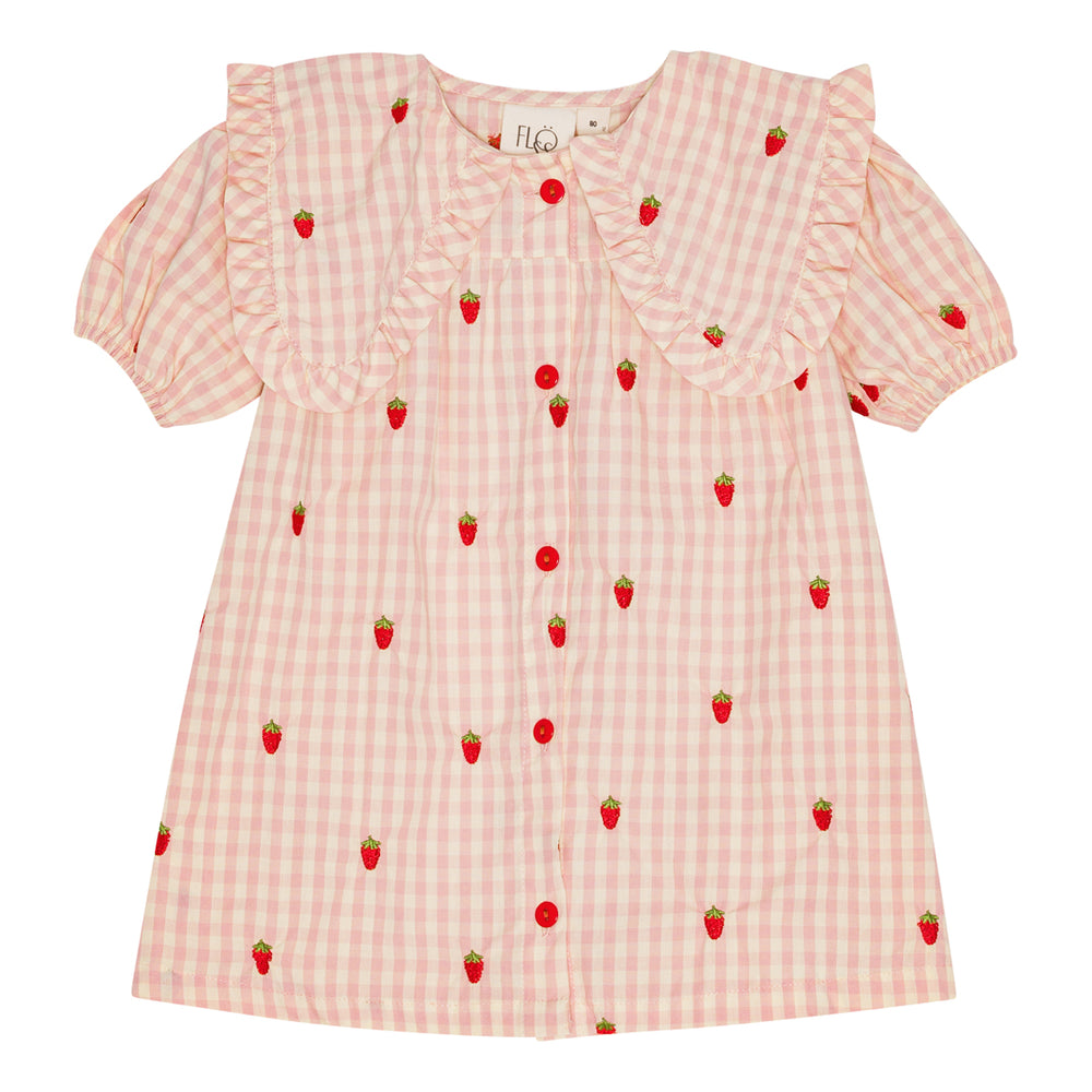 Dolly SS Dress - Pink Berry Gingham