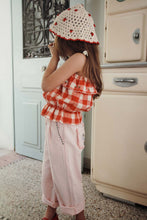 Load image into Gallery viewer, Top - Embroidered red gingham