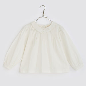 Embroidered Wendy blouse organic - off-white cotton