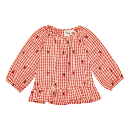 Molly LS ON Blouse - Berry Gingham