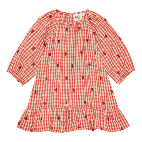 Molly LS ON Dress - Berry Gingham