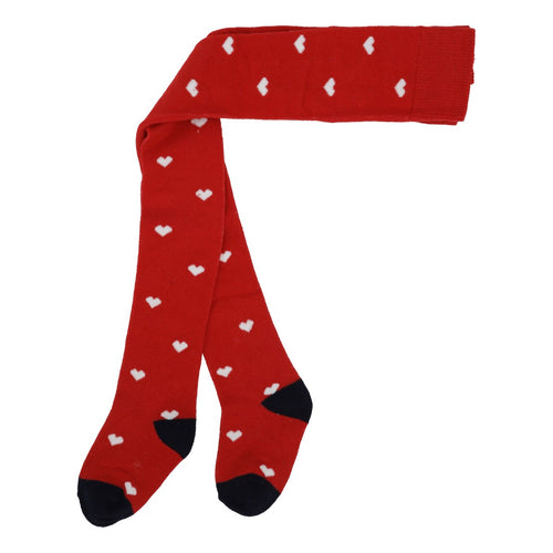 Vera Tights - Poppy Red Heart