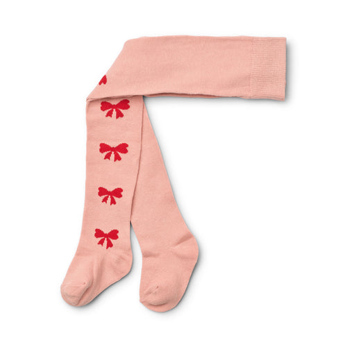 Vera Tights - Warm Pink Bow
