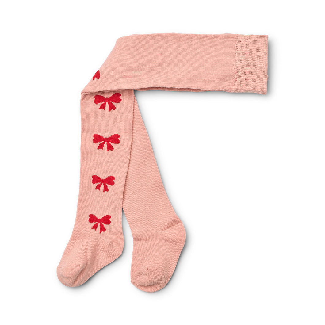 Vera Tights - Warm Pink Bow