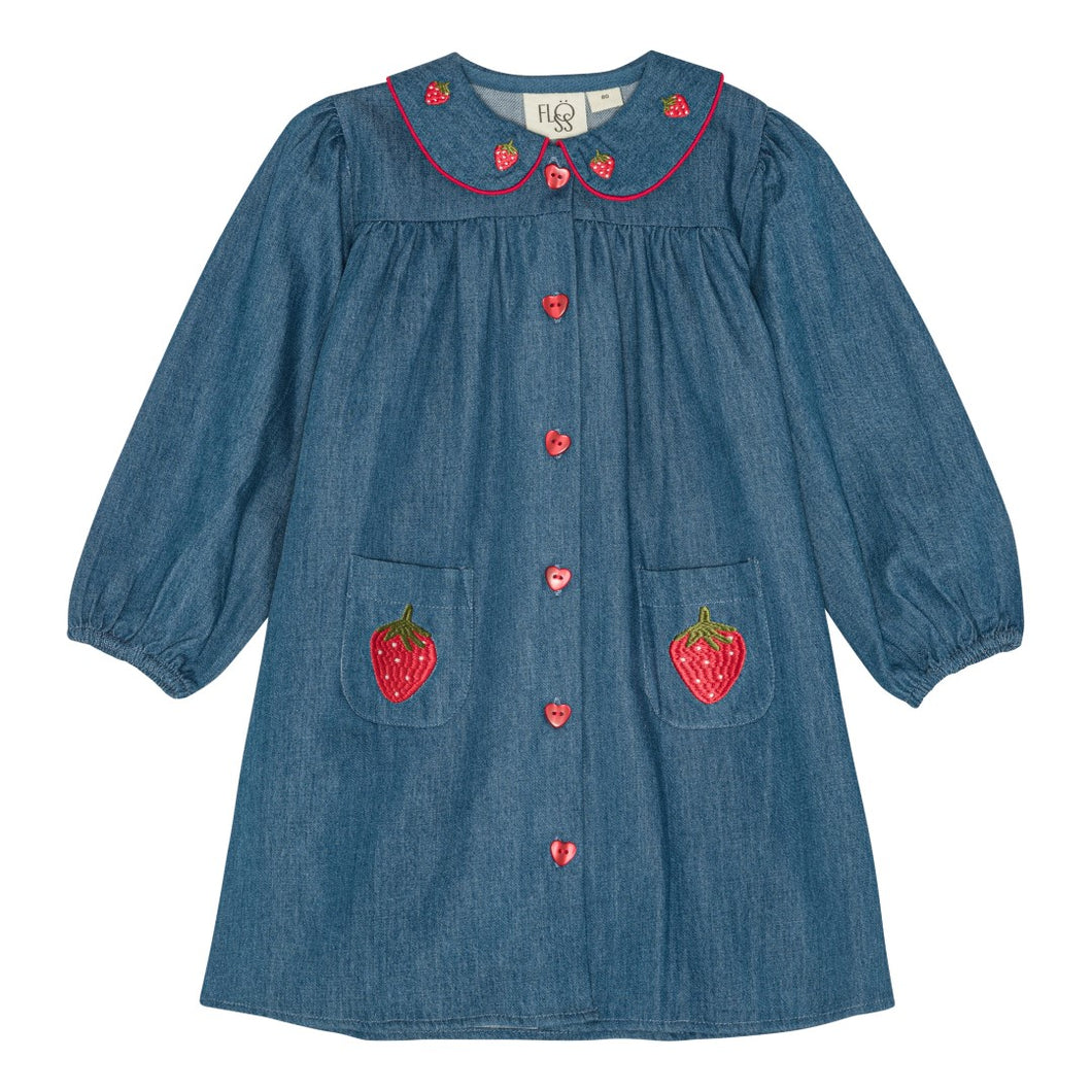 Vilma Dress Mid - Blue Strawberry