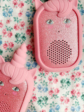 Load image into Gallery viewer, glitter unicorn walkie talkie - sparkling pink