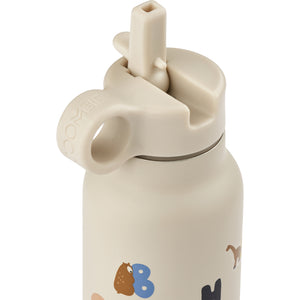 FALK STEEL WATER BOTTLE - ALPHABET / SANDY