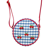 Load image into Gallery viewer, Cherry Pom Pom Gingham Bag