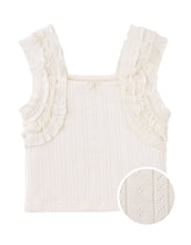將圖片載入圖庫檢視器 Gingersnaps Sandra pattern top with smocked straps, featuring a stylish and comfortable design, shown from the front.