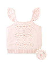 將圖片載入圖庫檢視器 Georgina knitted blouse by Gingersnaps featuring bullion flower embroidery and a stylish front view.
