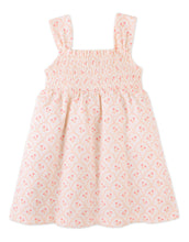 Load image into Gallery viewer, Gingersnaps Elena smocked textured dress in front view, featuring a fitted bodice and flowy skirt with textured fabric.