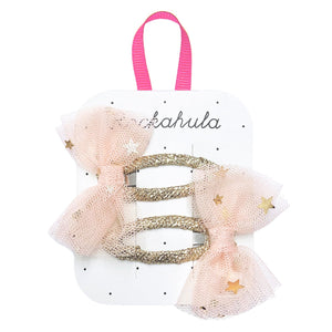 Celestial Tulle Bow Clips