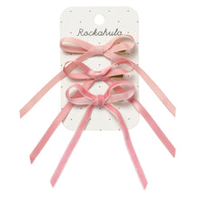 Load image into Gallery viewer, Set of pink hair bows on a Rockahula branded card against a white background