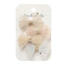 Load image into Gallery viewer, Shimmer Tulle Mini Bow Clips