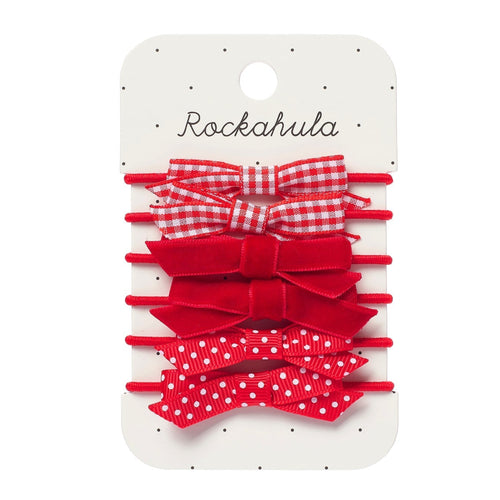 School Bow Pony Set Red