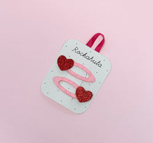 將圖片載入圖庫檢視器 Love Heart Glitter Clips