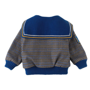 BABY FRED SAILORJACKET SNYDER KNITTED YARN COLLAR, EMBROIDERED PATCHES, & DIRECT EMBROIDERY