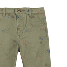 Load image into Gallery viewer, Green pants with embroidered designs on a white background