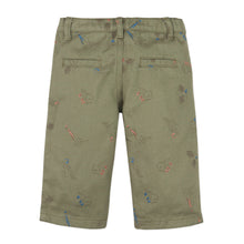 Load image into Gallery viewer, Green pants with small colorful patterns on a white background