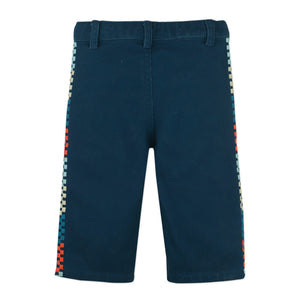 BABY HARRISON TAPERED PANTS BLUE WITH EMBROIDERED DETAILS
