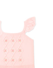 將圖片載入圖庫檢視器 Baby Georgina knitted blouse by Gingersnaps featuring bullion flower embroidery and a soft, cozy fabric.