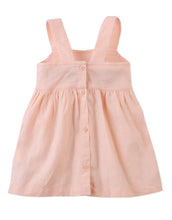 Load image into Gallery viewer, Baby Kayla apron dress by Gingersnaps featuring bunny embroidery, with a soft fabric and cute design for little girls.