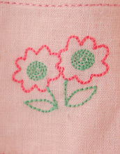 Load image into Gallery viewer, Baby Kayla apron dress by Gingersnaps featuring adorable bunny embroidery, soft fabric, and a charming design for little girls.