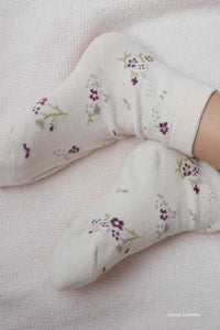 Jacquard Floral Sock - Lauren Floral Pink Tint