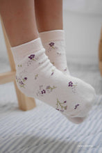 Load image into Gallery viewer, Jacquard Floral Sock - Lauren Floral Pink Tint