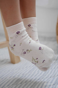 Jacquard Floral Sock - Lauren Floral Pink Tint