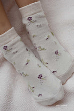 Load image into Gallery viewer, Jacquard Floral Sock - Lauren Floral Pink Tint