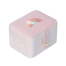 將圖片載入圖庫檢視器 Pink jewelry box with a rainbow design on a white background