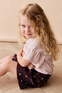 Chelsea Skirt - Cherry Love Plum Embroidery