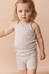 Organic Cotton Singlet - Swanning Dawn Blue