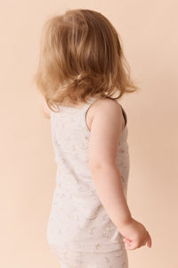 Organic Cotton Singlet - Swanning Dawn Blue