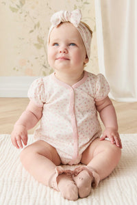 Organic Cotton Antoinette Playsuit - Victoria Blush