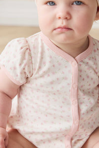 Organic Cotton Antoinette Playsuit - Victoria Blush