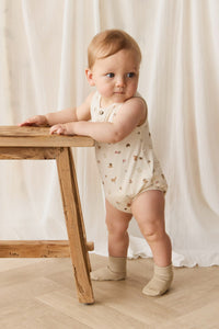 Organic Cotton Archie Playsuit - Forest Gathering