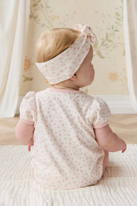 Organic Cotton Antoinette Playsuit - Victoria Blush