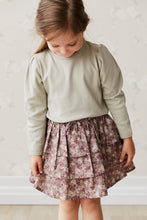 Load image into Gallery viewer, Organic Cotton Abbie Skirt - Pansy Floral Fawn