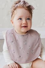 Load image into Gallery viewer, Organic Cotton Bib - Lauren Floral Fawn