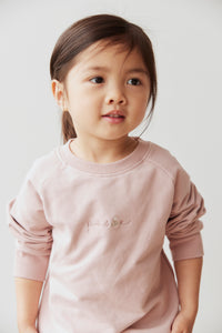 Organic Cotton Chloe Sweatshirt - Powder Pink