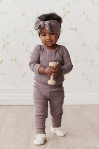 Organic Cotton Modal Elastane Legging - Truffle Marle