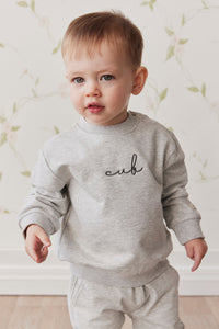 Organic Cotton Jalen Sweatshirt - Light Grey Marle