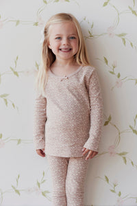 Organic Cotton Bridget Long Sleeve Top - Rosalie Field Rose Dust