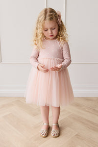 Anna Tulle Dress - Petite Heart Old Rose